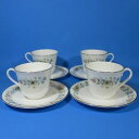 Royal Doulton PASTORALE Cup &amp; Saucer Sets 4 Bone China Englandロイヤル・ドルトン・パストラレカップソーサーセットボーンチャイナイングランド※注意※NYからの配送になりますので2週間前後お時間をいただきます。人気の商品は在庫が無い場合がございます。ご了承くださいませ。サイズの種類の商品は購入時の備考欄にご希望のサイズをご記載ください。　携帯メールでの登録ですと楽天からのメールが届かない場合がございます。