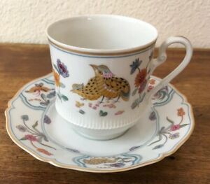 ̵ۥåʡĴƫϥӥɡ⡼塦ǥ󥦥顦ǥߥååץHaviland Limoges Golden Quail Demitasse Cup & Saucer