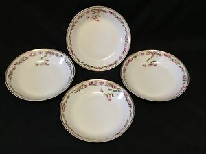 【送料無料】キッチン用品・食器・調理器具・陶器　ハビランド・リモージュ・スープボウルシュライガーザ・アムステルピンク・ローズゴールドHaviland Limoges Soup Bowls SCHLEIGER 497 The Amstel - Pink Roses & Gold