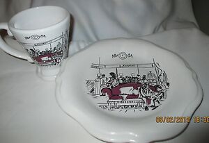 【送料無料】キッチン用品・食器・調理器具・陶器　プファルツグラフマグプレートグランドホテルグランドレセプションセットオブPfaltzgraff Mug & Plate Grand Hotel - Grand Reception　2002 - set of 2