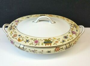 【送料無料】キッチン用品・食器・調理器具・陶器　ノリタキマンダリンカバードベジタブルサービングボウルリッドアジアNoritake Mandarin 11? Covered Vegetable Serving Bowl w/Lid Asian 1912-1921