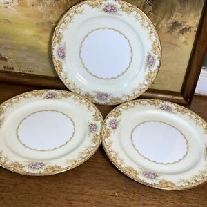 ̵ۥåʡĴƫơΥƥե㥤ʥץ졼ѻߤ줿ǯåVintage NORITAKE AURORA Fine China Salad Plate 7 5/8 Discontinued 1933 Set of 3