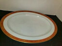 yzLb`piEHEE@m^NS[hqI[oT[rOvb^[AKẢԁADꂽNoritake Goldhill Oval Serving Platter 16 White, Rust, Gold Flowers, Excellent