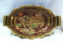 【送料無料】キッチン用品・食器・調理器具・陶器 Vintage Carlton Ware Handpainted Rouge Royal Footed 2 Handle Dish Pagoda Pattern