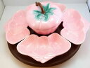 yzLb`piEHEE@x}[Xgx[`bvƃfBbvZbgƑӑĂȃX[UsN~bhZ`[JtHjABelmar Strawberry Chip and Dip Set with Lazy Susan Pink Mid Century Califo