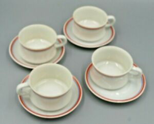 ̵ۥåʡĴƫߥåɥ꡼ץ쥹åפȥȥ饤׼Mid-Century Expresso Cups and Saucers Striped porcelain