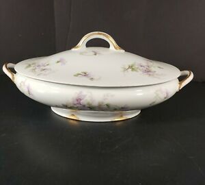 【送料無料】キッチン用品・食器・調理器具・陶器　ヴィンテージリモージュフィールドハビランドオーバルカバーベガテーブルサービングディッシュフランスVintage Limoges CH Field Haviland Oval Covered Vegatable Serving Dish Fran