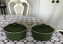 yzLb`piEHEE@z[O[x[LOLZ[fBbVxgbhAJ2-VTG HALL-Green Baking Casserole Dishes w/Vented Lids #93 USA -8h x 6h