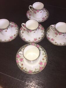 ̵ۥåʡĴƫ˥쥢ơΥ󥺥꡼ץ쥹åץåAynsley Expresso Cup Set Of 5 Very Rare & Vintage