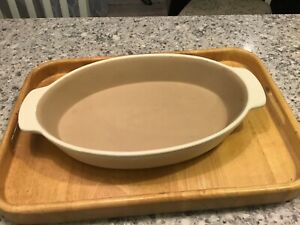 ̵ۥåʡĴƫŤ䤫줿եեߥ꡼إơȡ󥦥Х١ۥ磻Pampered Chef Family Heritage New Traditions Stoneware Oval Baker 8.5x12 White