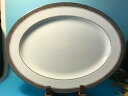 yzLb`piEHEE@m^NNXgEbhv`iI[oT[rOvb^[uhVVo[gNoritake CRESTWOOD PLATINUM 13 Oval Serving Platter - Brand New - Silver Trim