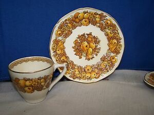 【送料無料】キッチン用品・食器・調理器具・陶器　クラウンデュカルフロレンティンデミタッセカップアンドソーサーCROWN DUCAL florentine THREE DEMITASSE CUPS AND SAUCERS 3