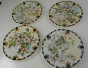 【送料無料】キッチン用品・食器・調理器具・陶器　年代初頭ジェラール・デュフライセイクス・アボット・リモージュ塗装ランチョンプレートEarly 1900's GDA Gerard Dufraisseix Abbott Limoges Painted Luncheon Plates