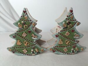 【送料無料】キッチン用品・食器・調理器具・陶器　ヴィルロイボッホジンジャーファンシークリスマスツリー形キャンドルホルダーセラミックVilleroy &amp; Boch Ginger Fancy Christmas Tree Shaped Candle Holders Ceramic 5 1
