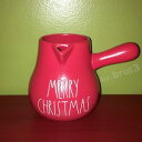 キッチン用品・食器・調理器具・陶器　ホリデーメリークリスマスレッドココアポットクリスマスオンライン独占RAE DUNN Holiday LL MERRY CHRISTMAS Red Cocoa Pot Christmas Online Exclusive