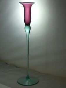 ̵ۥåʡĴƫ륳ڥϡ󥯥ꥹȡ륹ƥ­饹᥸Beautiful Royal Copenhagen Crystal Tall Stemmed Candlestick Glass Amethyst