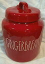 【送料無料】キッチン用品・食器・調理器具・陶器 レッドジンジャーブレッドキャニスターRAE DUNN Red Gingerbread Canister