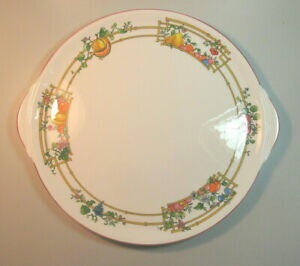 ̵ۥåʡĴƫܥåۥ谷ץ졼ȥ륯֥륯Villeroy & Boch 1748 MON JARDIN *1 Handled Cake Plate* 12 3/4 Luxembourg EXC