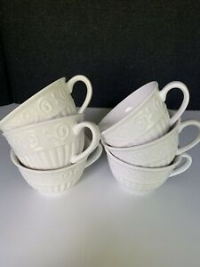 キッチン用品・食器・調理器具・陶器　ギブソンクレアモントマグカップセット白磁器セラミックコーヒー毎日GIBSON CLAREMONT 6 Mugs Cups Set White Porcelain Ceramic Coffee Everyday