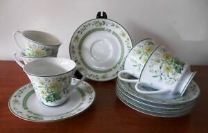 ̵ۥåʡĴƫSet of 5 x Noritake Waldbloom 2704 Bone China Cups & Saucers Retro 1970s Plus