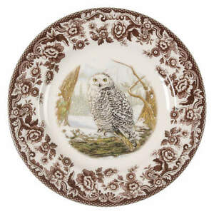 【送料無料】キッチン用品・食器・調理器具・陶器　スポデウッドランドスノーウィーフクロウサラダプレートSpode WOODLAND Snowy Owl Salad Plate 8593232