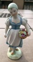 【送料無料】キッチン用品・食器・調理器具・陶器　花のバスケットを持つヘレンドフィギュアの女の子優れた条件Herend Figurine GIRL WITH BASKET OF FLOWERS #5502 Excellent Condition