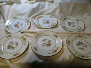 【送料無料】キッチン用品・食器・調理器具・陶器　ノリテイクパストゥーラサラダプレートヴィンテージ廃止パターン花のセットset of 6 Noritake Pastura 7.5 salad plates Vintage Discontinued Pattern Floral