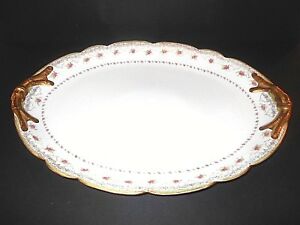 ̵ۥåʡĴƫơ⡼ե󥹥顼ץåץåȥʥ᡼ζΥХVintage JPL Limoges France Large 17 1/2 Platter Pouyat Wanamaker's Gold Roses