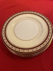 【送料無料】キッチン用品・食器・調理器具・陶器　ヴィンテージレアレノックスオビントンのゴールドトリムランチプレート4Pc Vintage Rare Lenox Ovington's Gold Trim 8 1/4 Lunch Plate