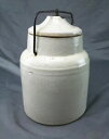 【送料無料】キッチン用品・食器・調理器具・陶器 アンティーク特許を取得したウィアーストーンウェア食器蓋付きカニングジャーAntique Patented 189...