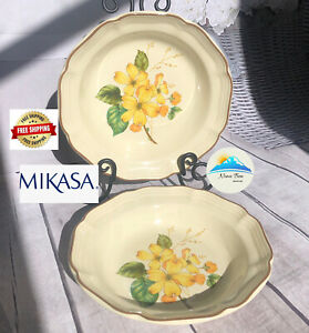 【送料無料】キッチン用品・食器・調理器具・陶器　ミカサヘリテージゴールドウッドスープサラダボウルセットオブMikasa Heritage Goldwood F2001 Soup/ Salad Bowl Set Of 2(3)