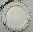 yzLb`piEHEE@O[Xt@C탁^bNS[hhbgfBi[v[gVGRACE Confetti FINE PORCELAIN 3 METALLIC GOLD DOTS DINNER PLATES NEW DECOR