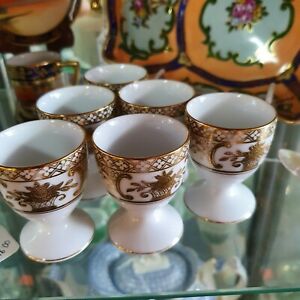 【送料無料】キッチン用品・食器・調理器具・陶器　六ノリケバスケットの花エッグカップSET OF SIX NORITAKE BASKET OF FLOWERS EGG CUPS 44318