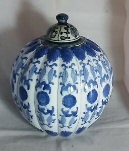 【送料無料】キッチン用品・食器・調理器具・陶器　ふた付き美しい大きなオリエンティアルセラミックボウルBeautiful Large Orential Ceramic Bowl with lid