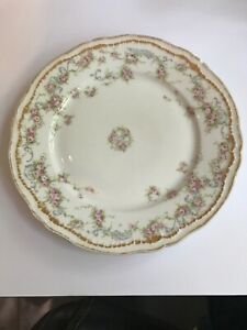 【送料無料】キッチン用品・食器・調理器具・陶器　リモージュプレートセオドアハビランドピンクローズゴールドギルトディナープレートLimoges Plate Theodore Haviland Pink Rose Gold Gilt 9 3/4” Dinner Plate