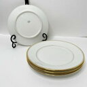 【送料無料】キッチン用品・食器・調理器具・陶器 インチプレートホワイトゴールドリムリモージュフランス9 Inch Plates - 4 White with Gold Rim D R B Limoges France(3)