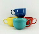 【送料無料】キッチン用品・食器・調理器具・陶器 ジャンボスープチリマグ緋色のヒマワリターコイズラピ新を設定します。set 4 JUMBO soup chili MUG scarlet sunflower turquoise lapis NEW FIESTA 180Z.