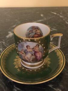 【送料無料】キッチン用品・食器・調理器具・陶器　美しいヴィンテージミッテルテイチデミタッセカップとドイツソーサーBeautiful Vintage Mitterteich Demitasse Cup and Saucer #37 Germany