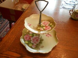 ̵ۥåʡĴƫեȥ㥤ʥإơ꡼ԥ󥯥ƥƥӥåLefton China Heritage Rose Green & Pink 2 Tier Tidbit 2712