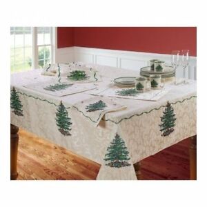 【送料無料】キッチン用品・食器・調理器具・陶器　スポデクリスマスツリーテーブルクロスSpode CHRISTMAS TREE 60 x 84 Table Cloth NIP