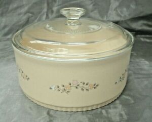 ̵ۥåʡĴƫץեĥյǰСɥ٥ѥååɥǥPfaltzgraff REMEMBRANCE 2 QT 8 3/4 Covered Baker w/Pyrex Lid G1C Disc'd HTF ec