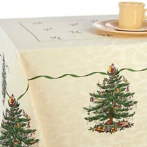 【送料無料】キッチン用品・食器・調理器具・陶器　スポデクリスマスツリーテーブルクロスSpode CHRISTMAS TREE 60 x 84 Table Cloth NIP