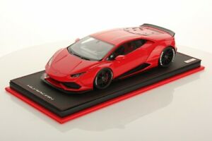 楽天hokushin【送料無料】模型車 モデルカー ミスターコレクションランボルギーニウラカンアフターマーケットレッドマーズショーケースmr collection lamborghini huracan aftermarket red mars with showcase 118