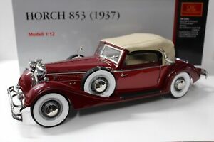 【送料無料】模型車 モデルカー ダークレッドレッド112 cmc horch 853 dark redred 1937c002