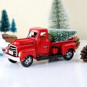 【送料無料】模型車 モデルカー レッドメタルトラッククリスマスクリスマステーブルトップ