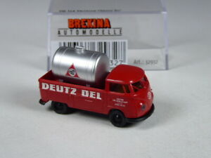 【送料無料】模型車 モデルカー ブレキナフラットベッドオイルタンクtop brekina vw t1 flatbed deutz ..