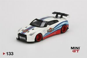 【送料無料】模型車 モデルカー ワークスリアウイングマルティーニmgt00133l mini gt 164 lb works nissan gtr r35 rear wing martini lhd