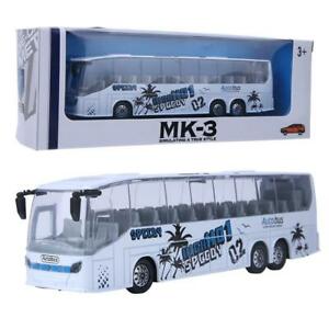 【送料無料】模型車 モデルカー シミュレーショントランジットバスモデルプルバックバスライトマス