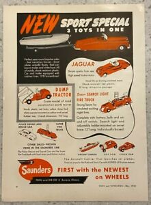 【送料無料】模型車 モデルカー ヴィンテージサンダースプリントレムコキディチェストスピードクイーン1953 vintage saunders 3 in one toy print ad pg2 remco kiddie chest speed queen