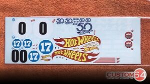 【送料無料】模型車 モデルカー ロゴスケールウォータースライダーデカールホワイトトナー50th logo hotwheels 124 scale waterslide decal white toner 007